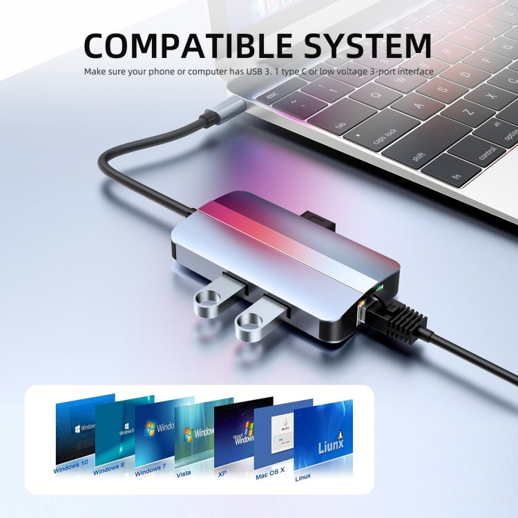 แท่นเชื่อมต่อ USB-C / Type-C เป็น USB 6-in-1 BYL-2203