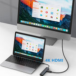 แท่นเชื่อมต่อ USB-C / Type-C เป็น USB 6-in-1 พร้อมพอร์ตเครือข่าย 1000M BYL-2210