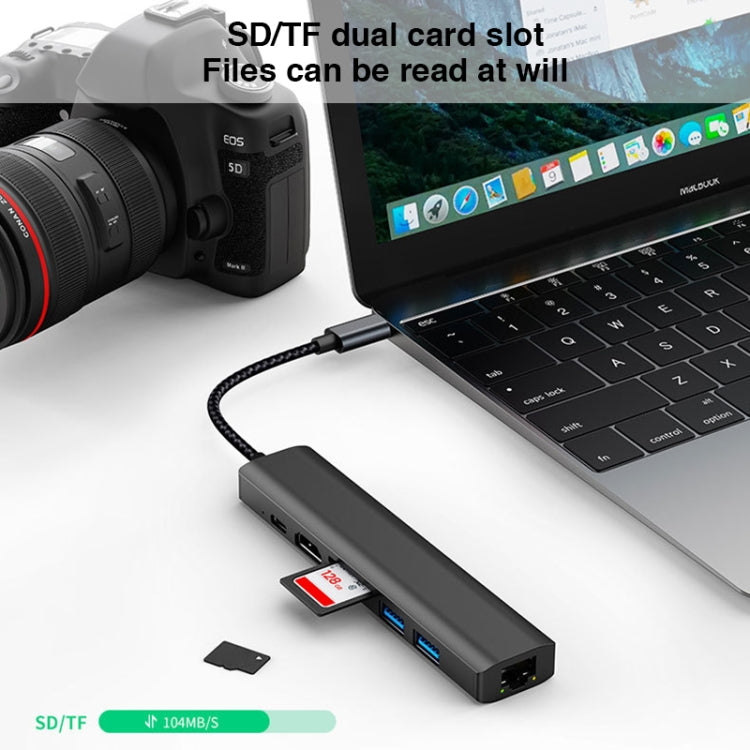 แท่นเชื่อมต่อ USB-C / Type-C เป็น USB 7-in-1 BYL-2303