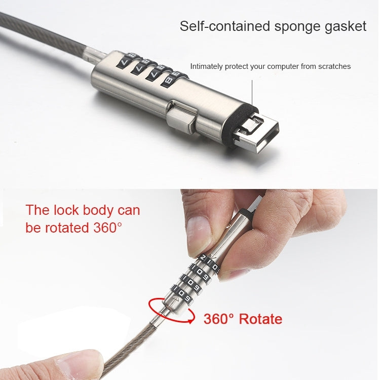 กุญแจล็อกแล็ปท็อปแบบยูนิเวอร์แซล อินเทอร์เฟซ USB