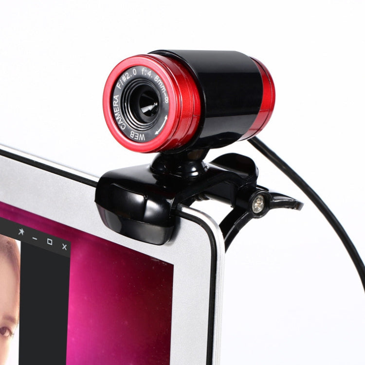 เว็บแคม HXSJ A860 30fps 480P HD สำหรับเดสก์ท็อป/แล็ปท็อป พร้อมไมโครโฟนดูดซับเสียง 10 ม., สายยาว 1.4 ม., A860 สีเทา, A860 สีน้ำเงิน, A860 สีแดง, A860 สีแดง+ดำ, A860 สีดำ