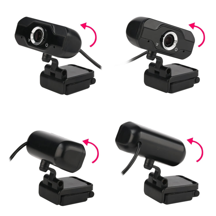 HXSJ S50 เว็บแคม HD 720P 30fps 100 เมกะพิกเซล สำหรับเดสก์ท็อป / แล็ปท็อป / สมาร์ททีวี พร้อมไมโครโฟนดูดซับเสียง 10 เมตร ความยาวสาย: 1.4 เมตร, S50