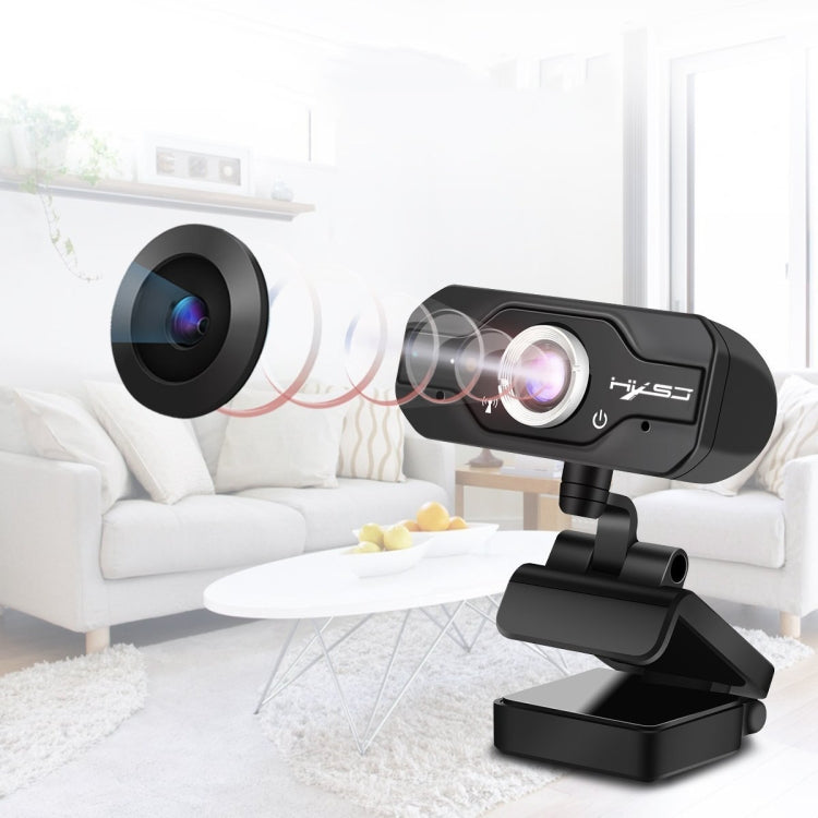 HXSJ S50 เว็บแคม HD 720P 30fps 100 เมกะพิกเซล สำหรับเดสก์ท็อป / แล็ปท็อป / สมาร์ททีวี พร้อมไมโครโฟนดูดซับเสียง 10 เมตร ความยาวสาย: 1.4 เมตร, S50