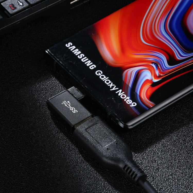 อะแดปเตอร์โลหะ Type-C / USB-C ตัวผู้ เป็น USB 3.2 ตัวเมีย แบบหัวงอ 90 องศา, Type-C ตัวผู้ เป็น USB 3.2 ตัวเมีย