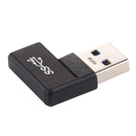 อะแดปเตอร์โลหะ Type-C / USB-C ตัวเมีย เป็น USB 3.0 ตัวผู้ แบบหัวงอ 90 องศา, Type-C ตัวเมีย เป็น USB 3.0 ตัวผู้