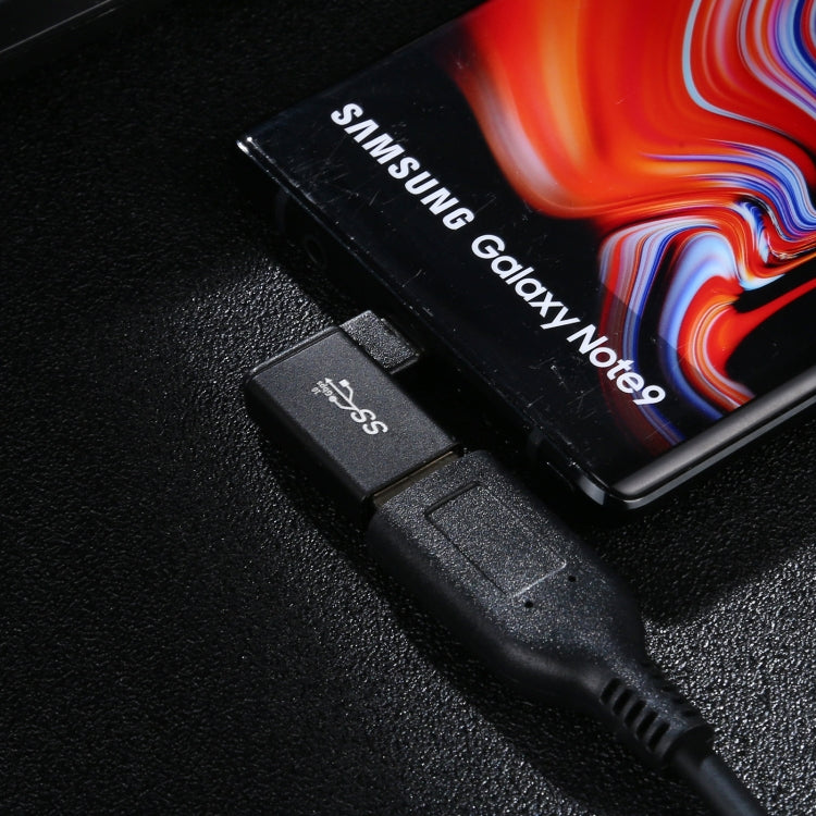 อะแดปเตอร์โลหะ Type-C / USB-C ตัวเมีย เป็น USB 3.0 ตัวผู้ แบบหัวงอ 90 องศา, Type-C ตัวเมีย เป็น USB 3.0 ตัวผู้