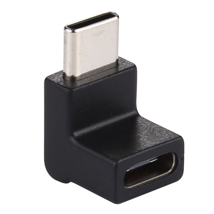 อะแดปเตอร์โลหะ Type-C / USB-C ตัวผู้ เป็น Type-C / USB-C ตัวเมีย แบบหัวงอ 90 องศา, Type-C ตัวผู้ เป็น Type-C ตัวเมีย