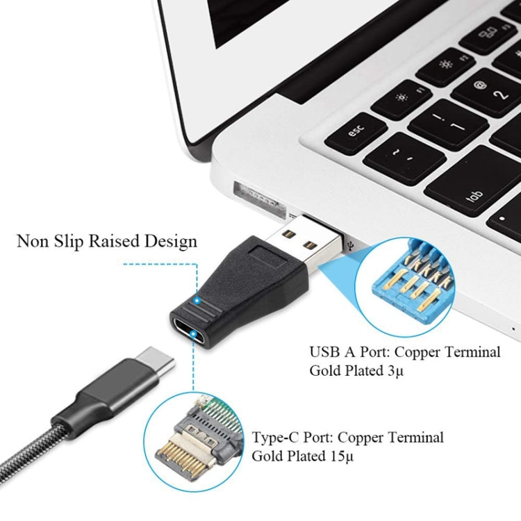 อะแดปเตอร์เชื่อมต่อ USB 3.0 ตัวผู้เป็น USB-C / Type-C 3.1 ตัวเมีย, AM เป็น USB Type-C