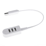 อะแดปเตอร์ HUB USB A ยาว 30 ซม. เป็น 3 พอร์ต USB ตัวเมีย ทำจาก TPE