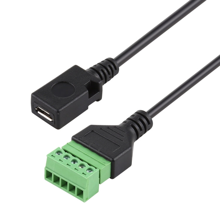 สายอะแดปเตอร์เชื่อมต่อ Micro USB ตัวเมียไปยังขั้วต่อแบบ 5 ขาแบบถอดได้ ไม่ต้องบัดกรี USB ตัวเชื่อมต่อแบบไม่ต้องบัดกรี ความยาว 30 ซม. Micro USB ตัวเมีย