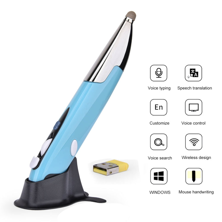 เมาส์ออปติคอลไร้สายอัจฉริยะ 4 ปุ่ม PR-06S พร้อมฟังก์ชันปากกา Stylus รองรับการสั่งงานด้วยเสียง / การแปล สีแดง สีเทา สีน้ำเงิน