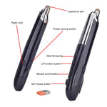 เมาส์ออปติคอลไร้สายอัจฉริยะ 6 ปุ่ม PR-08 พร้อมฟังก์ชันปากกา Stylus และเลเซอร์ สีแดง สีขาว สีดำ สีเทา สีน้ำเงิน