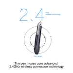 เมาส์ออปติคอลไร้สายอัจฉริยะ 6 ปุ่ม PR-08 พร้อมฟังก์ชันปากกา Stylus และเลเซอร์ สีแดง สีขาว สีดำ สีเทา สีน้ำเงิน