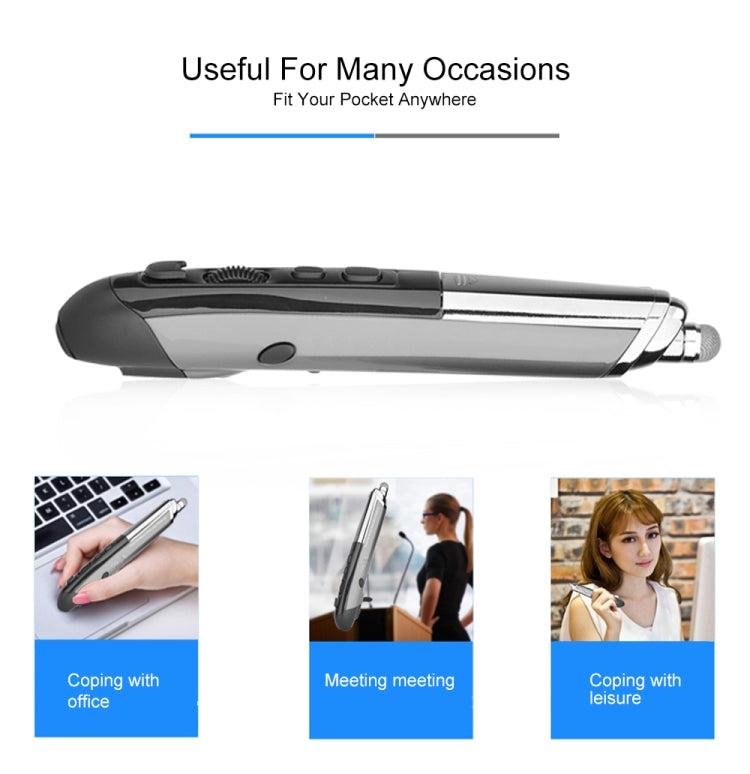 เมาส์ออปติคอลไร้สายอัจฉริยะ 6 ปุ่ม PR-08 พร้อมฟังก์ชันปากกา Stylus และเลเซอร์ สีแดง สีขาว สีดำ สีเทา สีน้ำเงิน