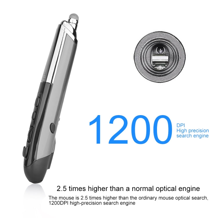 เมาส์ออปติคอลไร้สายอัจฉริยะ 6 ปุ่ม PR-08 พร้อมฟังก์ชันปากกา Stylus และเลเซอร์ สีแดง สีขาว สีดำ สีเทา สีน้ำเงิน