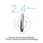 เมาส์ออปติคอลไร้สายอัจฉริยะ 6 ปุ่ม PR-08 พร้อมฟังก์ชันปากกา Stylus และเลเซอร์ สีแดง สีขาว สีดำ สีเทา สีน้ำเงิน