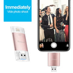 Richwell แฟลชไดรฟ์ 3 in 1 16G Type-C + 8 Pin + USB 3.0 ฝาปิดโลหะสองชั้นแบบดัน-ดึง พร้อมฟังก์ชัน OTG