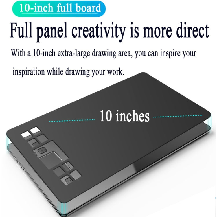 VEIKK A50 10x6 inch 5080 LPI Smart Touch Electronic Graphic Tablet, with Type-c Interface, A50