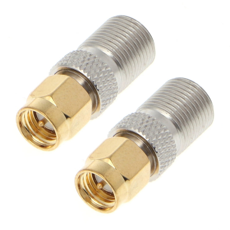 2 ชิ้น ตัวผู้ SMA เป็น ตัวเมีย F ตัวเชื่อมต่อ RF Coaxial, ตัวผู้ SMA เป็น ตัวเมีย F