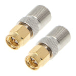 2 ชิ้น ตัวผู้ SMA เป็น ตัวเมีย F ตัวเชื่อมต่อ RF Coaxial, ตัวผู้ SMA เป็น ตัวเมีย F