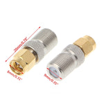 2 ชิ้น ตัวผู้ SMA เป็น ตัวเมีย F ตัวเชื่อมต่อ RF Coaxial, ตัวผู้ SMA เป็น ตัวเมีย F