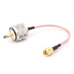 สายโคแอกเชียล Pigtail UHF ชายเป็น SMA ชาย 15 ซม., UHF ชายเป็น SMA ชาย (สาย)
