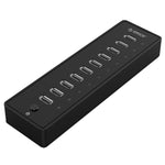 ORICO P10-U2 ฮับ USB 2.0 10 พอร์ต พร้อมไฟแสดงสถานะและสาย USB ยาว 1 เมตร (สีดำ)