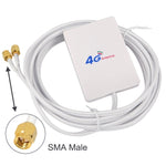 เสาอากาศ 4G 28dBi พร้อมขั้วต่อ SMA ชาย สำหรับเราเตอร์ 4G LTE FDD/TDD, SMA ชาย