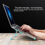 ขาตั้งอลูมิเนียมอัลลอยด์ COOLCOLD U2S แบบพกพาพับได้ รูปสามเหลี่ยมคู่กลวง ปรับความสูงได้ สำหรับแล็ปท็อป COOLCOLD U2S