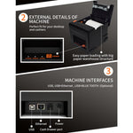 ZJ-8360 II USB and LAN Interface Auto-cutter 80mm Thermal Receipt Printer, ZJ-8360 II USB and LAN