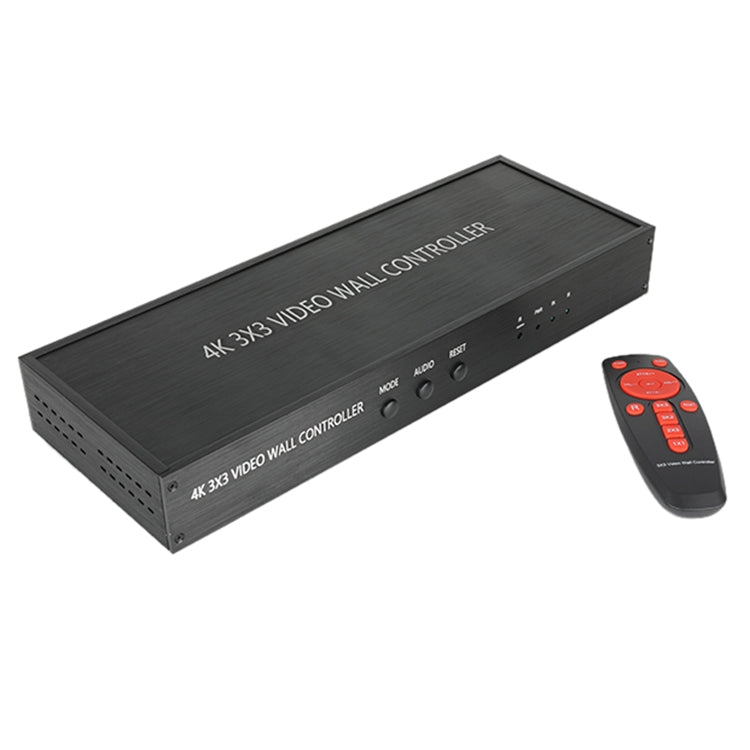 NK-BT88 คอนโทรลเลอร์วิดีโอวอลล์ HDMI 4K 3X3 พร้อมรีโมทคอนโทรล ปลั๊ก EU