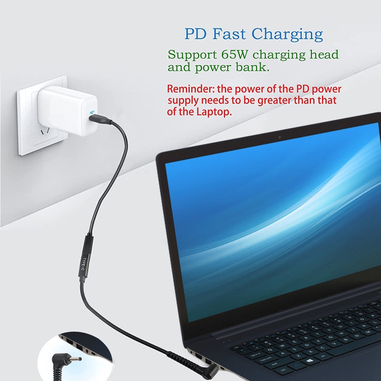 สายชาร์จอะแดปเตอร์ USB-C / Type-C เป็น 4.0 x 1.35 มม., 4.0 x 1.35 มม.