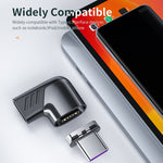 X20 อะแดปเตอร์ชาร์จแม่เหล็ก 120W PD USB-C / Type-C ตัวเมียถึง USB-C / Type-C แบบข้อศอก