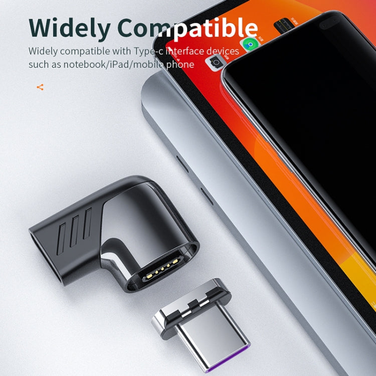 X20 อะแดปเตอร์ชาร์จแม่เหล็ก 120W PD USB-C / Type-C ตัวเมียถึง USB-C / Type-C แบบข้อศอก
