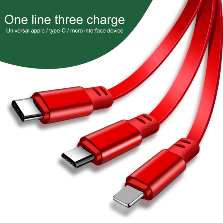 สายชาร์จแบบดึงเก็บได้ 3 in 1 USB เป็น USB-C / Type-C + 8 Pin + Micro USB ความยาว 1.2 ม. 3.5A สูงสุด