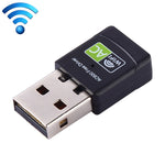 อะแดปเตอร์ WiFi USB 2.0 แบบสองย่านความถี่ 2.4GHz & 5GHz ความเร็ว AC600Mbps พร้อมไดรเวอร์ฟรี, AC600Mbps