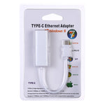 การ์ดเครือข่ายอีเธอร์เน็ตอะแดปเตอร์ USB-C / Type-C 10 / 100 Mbps รุ่น KY-RTL8152B, USB Type-C 100Mbps