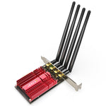 การ์ดเครือข่ายภายนอก EDUP 9633-800 PCI-Express แบบสองย่านความถี่ 2.4GHz & 5GHz ความเร็ว AC1900Mbps พร้อมเสาอากาศ 4 ต้น, AC1900Mbps