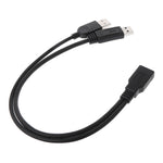 สาย USB 3.0 ตัวเมีย 2 in 1 เป็น USB 2.0 + USB 3.0 ตัวผู้ สำหรับคอมพิวเตอร์/แล็ปท็อป ความยาว 29 ซม., USB 3.0 AF เป็น USB 2.0 AM + USB 3.0 AM