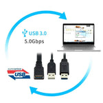 สาย USB 3.0 ตัวเมีย 2 in 1 เป็น USB 2.0 + USB 3.0 ตัวผู้ สำหรับคอมพิวเตอร์/แล็ปท็อป ความยาว 29 ซม., USB 3.0 AF เป็น USB 2.0 AM + USB 3.0 AM