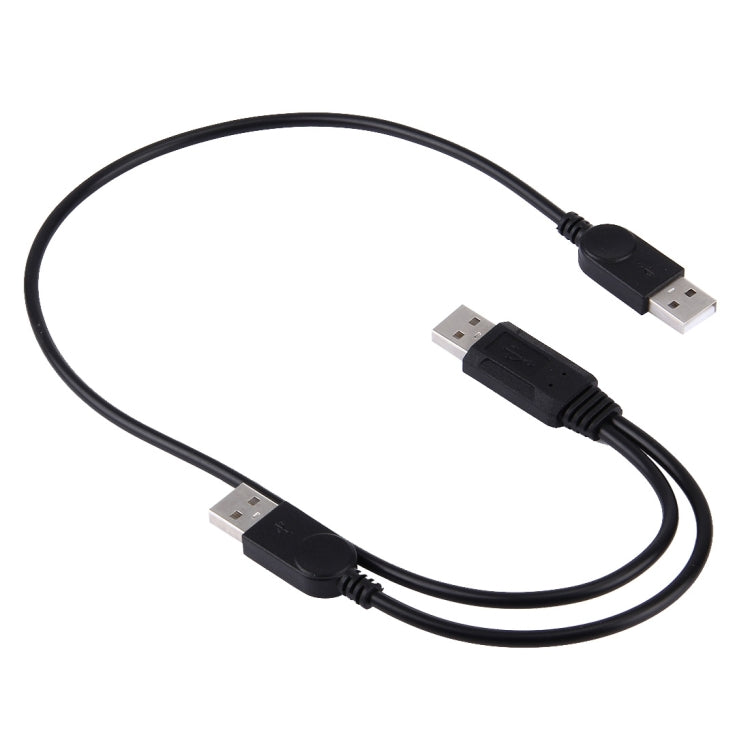 สาย USB 2.0 ตัวผู้ 2 in 1 เป็นสาย USB ตัวผู้คู่ สำหรับคอมพิวเตอร์/แล็ปท็อป ความยาว 50 ซม., USB 2.0 AM เป็น 2 USB 2.0 AM