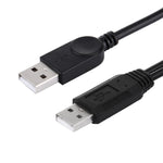 สาย USB 2.0 ตัวผู้ 2 in 1 เป็นสาย USB ตัวผู้คู่ สำหรับคอมพิวเตอร์/แล็ปท็อป ความยาว 50 ซม., USB 2.0 AM เป็น 2 USB 2.0 AM