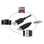 สาย USB 2.0 ตัวผู้ 2 in 1 เป็นสาย USB ตัวผู้คู่ สำหรับคอมพิวเตอร์/แล็ปท็อป ความยาว 50 ซม., USB 2.0 AM เป็น 2 USB 2.0 AM