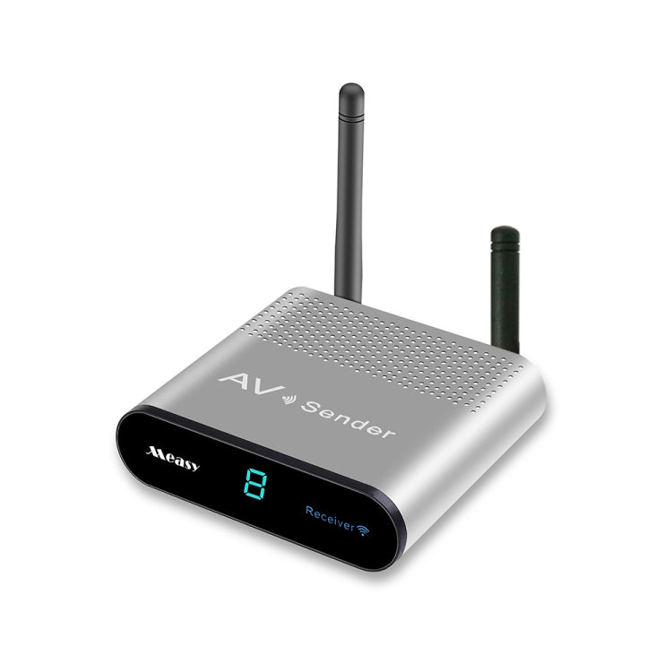 Measy AV240 ชุดส่งและรับสัญญาณเสียง/วิดีโอไร้สาย 2.4GHz พร้อมฟังก์ชันส่งสัญญาณอินฟราเรดกลับ, ระยะส่งสัญญาณ: 400 ม., AV240 สีเงิน
