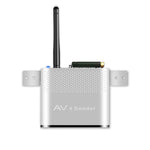 Measy AV240 ชุดส่งและรับสัญญาณเสียง/วิดีโอไร้สาย 2.4GHz พร้อมฟังก์ชันส่งสัญญาณอินฟราเรดกลับ, ระยะส่งสัญญาณ: 400 ม., AV240 สีเงิน