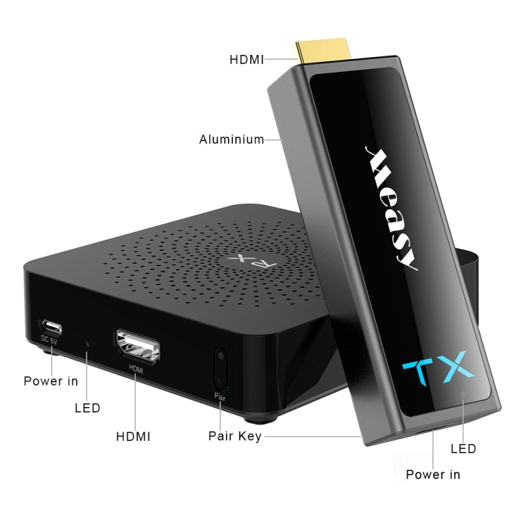 Measy W2H Mini2 ชุดส่งสัญญาณ 3D ไร้สาย 60GHz Full HD 1080P, ระยะส่งสัญญาณ: 30 ม., ปลั๊ก UK, PC6337, PC6337AU, PC6337UK, PC6337US