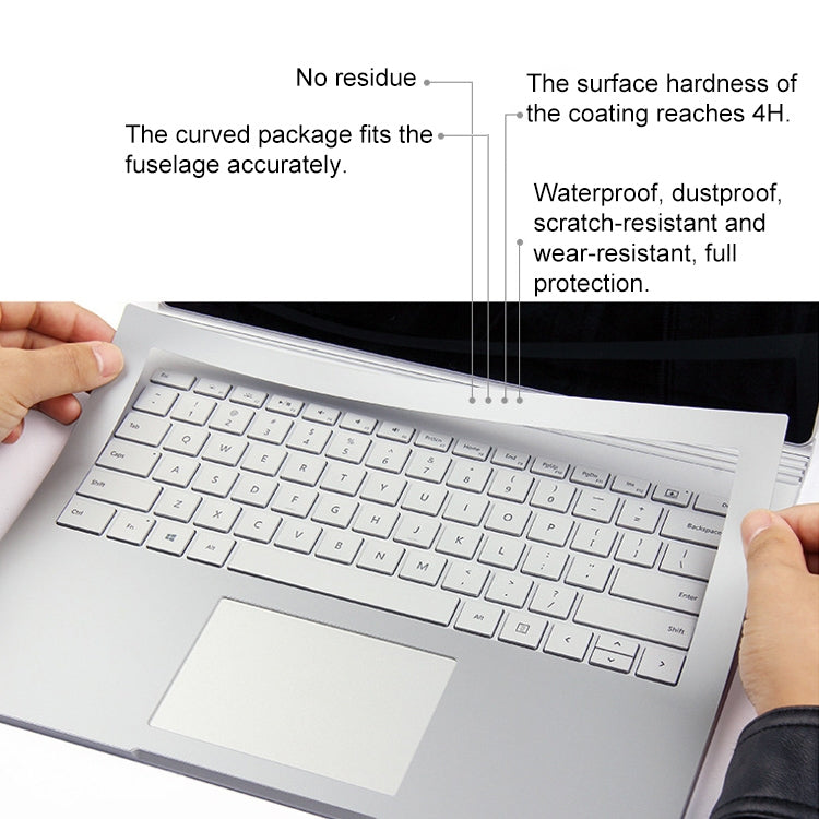ชุดสติกเกอร์ฟิล์มป้องกันเปลือกโน้ตบุ๊ก 4 in 1 สำหรับ Microsoft Surface Book 2 ขนาด 15 นิ้ว