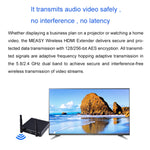 Measy FHD686-2 ชุดขยายสัญญาณมัลติมีเดีย HD 1080P 3D ไร้สาย 2.4GHz / 5.8GHz, 1 ตัวส่ง + 2 ตัวรับ, ระยะส่งสัญญาณ: 200 ม., FHD686-2 (ปลั๊ก UK), FHD686-2 (ปลั๊ก US), FHD686-2 (ปลั๊ก AU), FHD686-2 (ปลั๊ก EU)