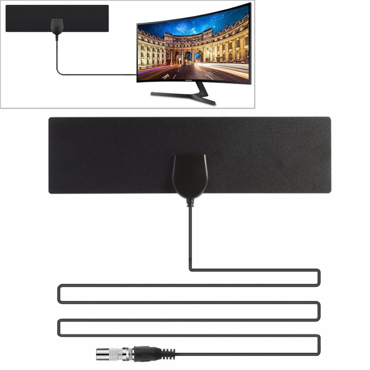 เสาอากาศทีวีดิจิตอล HDTV กำไรสูง 28dBi ระยะ 25 ไมล์ สำหรับในและนอกอาคาร พร้อมสายโคแอกเชียล 3.7 เมตรและอะแดปเตอร์ IEC, 25 ไมล์ 28dBi