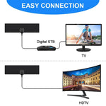 เสาอากาศทีวีดิจิตอล HDTV กำไรสูง 28dBi ระยะ 25 ไมล์ สำหรับในและนอกอาคาร พร้อมสายโคแอกเชียล 3.7 เมตรและอะแดปเตอร์ IEC, 25 ไมล์ 28dBi